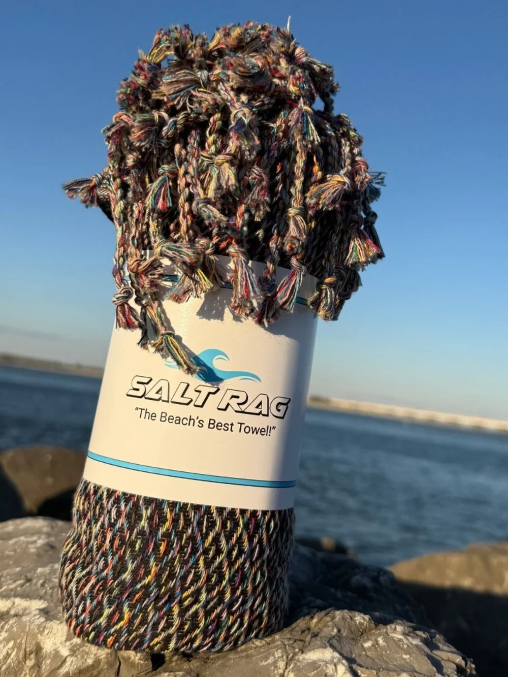 Ahi Rag Black — Salt Rag™ Sand-Resistant Turkish Beach Towel